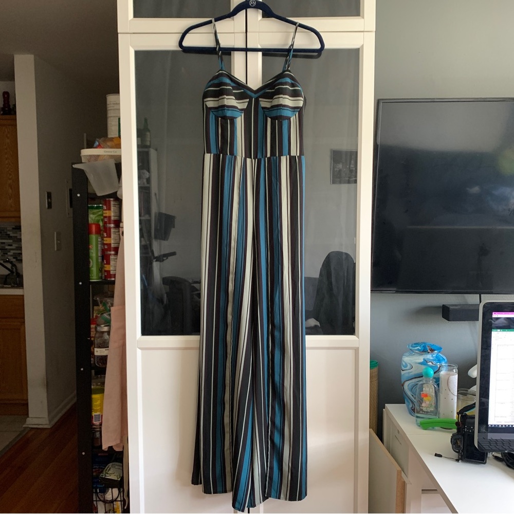 Striped Jumpsuit Size Medium
